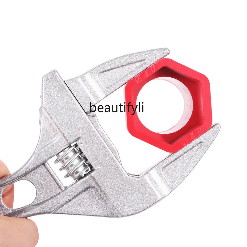 

zq Bathroom Wrench Adjustable Multi-Functional Short Handle Large Opening Set Universal Movable Wrench