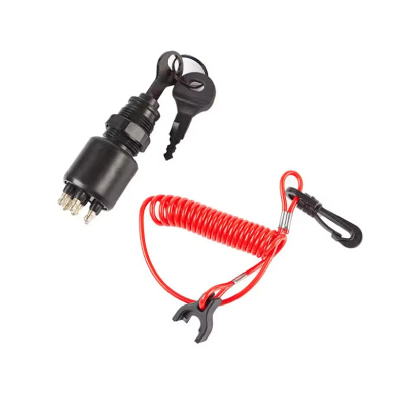 

5005801 Ignition Switch & Key Assembly With Lanyard For OMC Johnson Evinrude 40-200HP Outboard Motor Boat accessories 175974