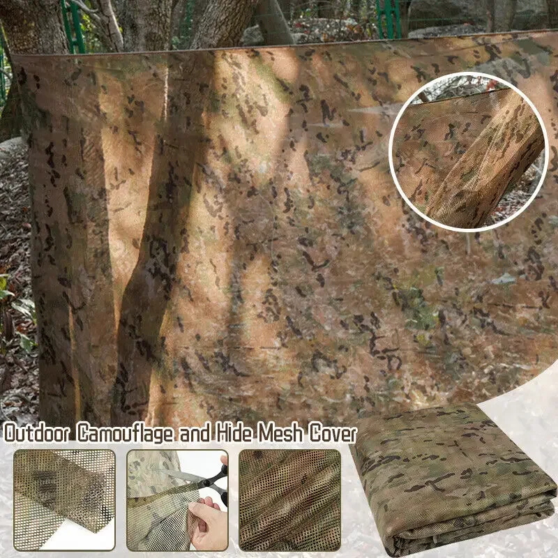 Camouflage Hidden Net Outdoor Camping Sunshade Net Car Cover Net Mesh Fabric Camo Cover Hide Hunting Netting Materials New