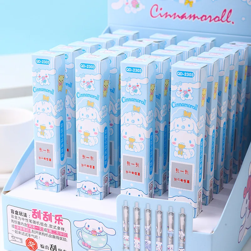 24pcs Sanrio Cinnamoroll Cartoon Anime Pressure Pen High Appearance Quick Drying Signature Pen Teacher Office Pen Gift Wholesale