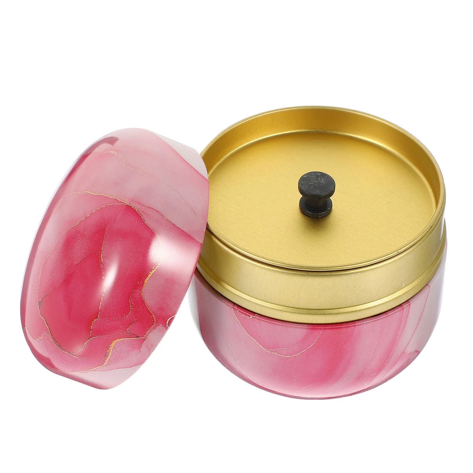 

Loose Powder Storage Box Portable Tea Jar Mini Containers for Food Coffee Japanese Style Canister Round Tank Tinplate