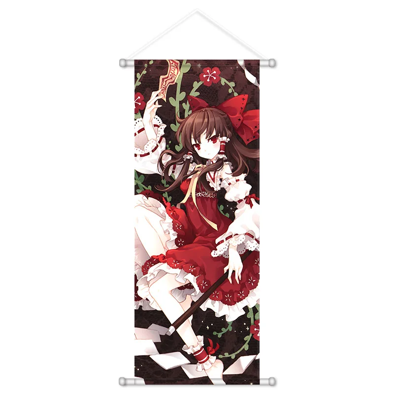 VIKAMA Purple Black Fantasy Girl Anime Wall Scroll Tapestry Magic Character Art Fabric Poster for Bedroom Living Room