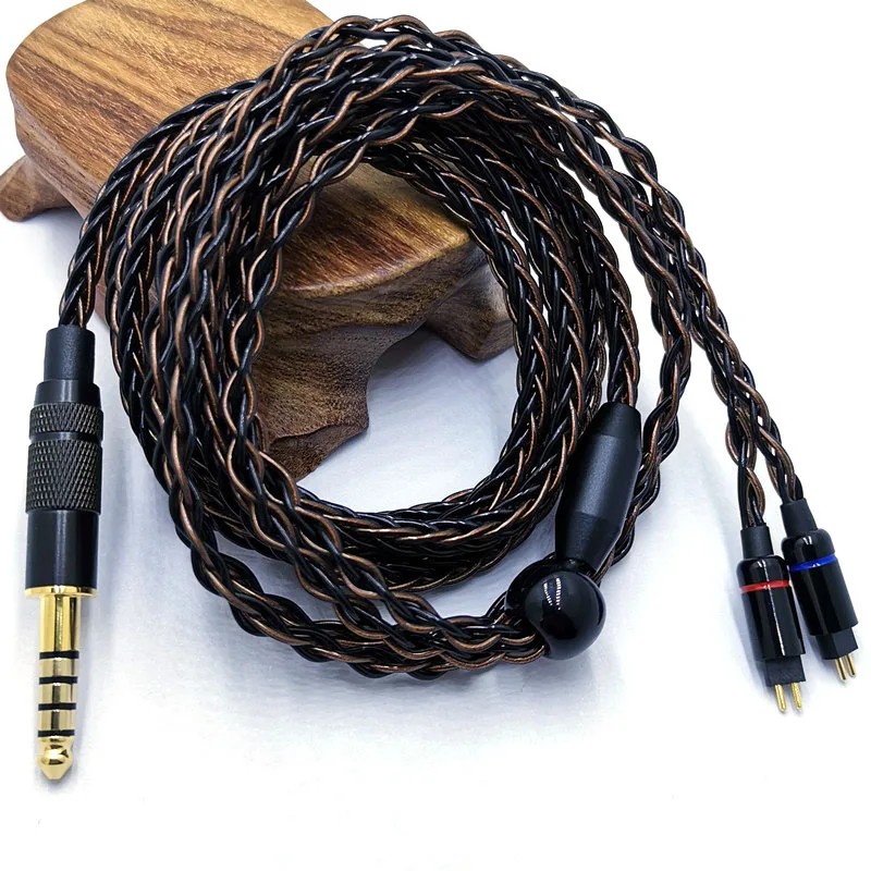 RY-C6 1.2m DIY Replacement 0.78mm 2Pin Cable 3.5/2.5/4.4mm Silver Plated Upgraded  8 core wire cable