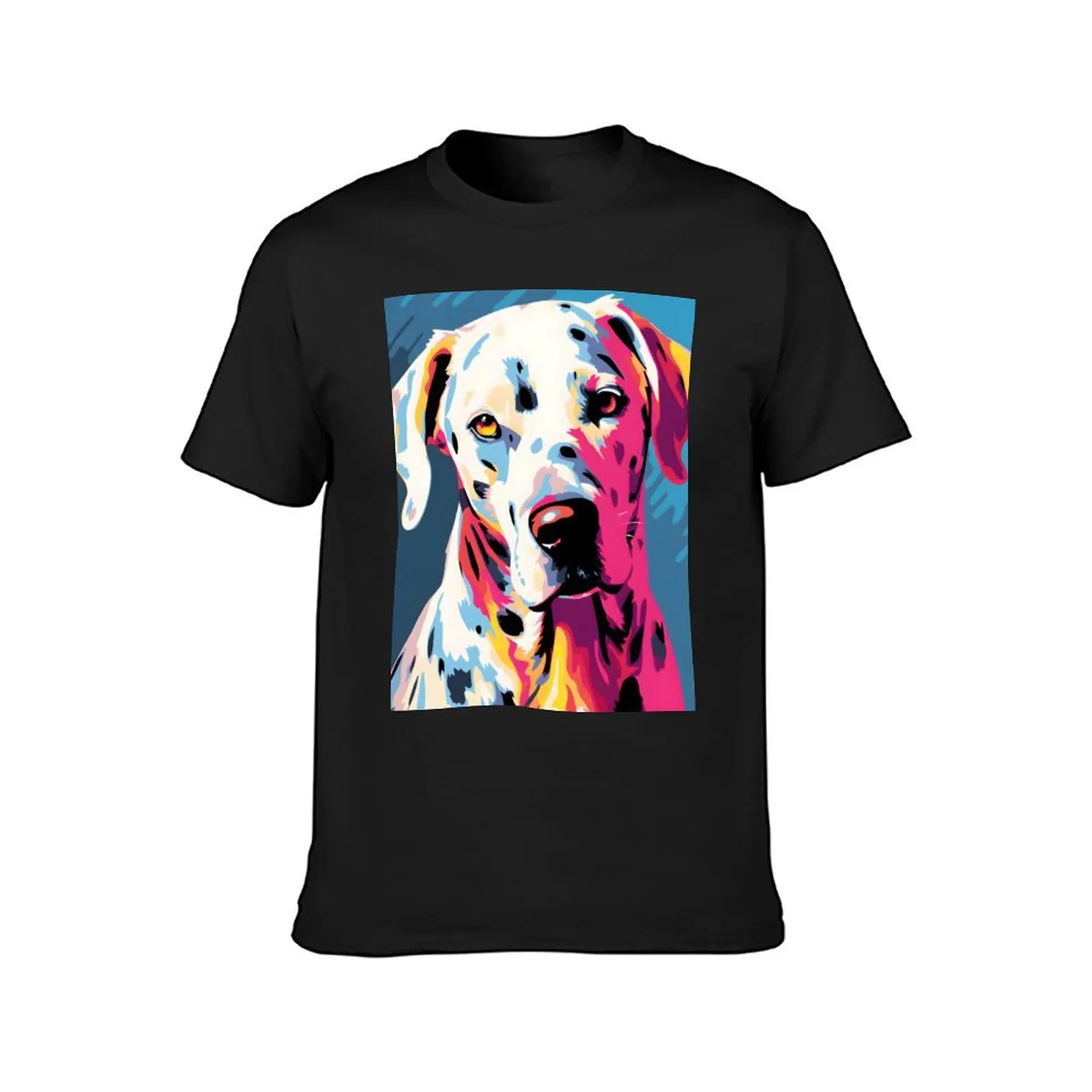 Dalmatian dog portrait colorful art set T-Shirt plain anime clothes korean fashion animal prinfor boys T-shirt men