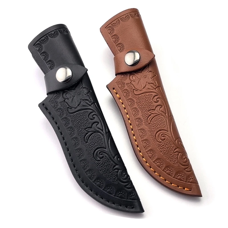 Handmade Leather Pocket Knife Holsters, Straight Knife Holder, Outdoor Carry Sheath Tool, Easy to Use