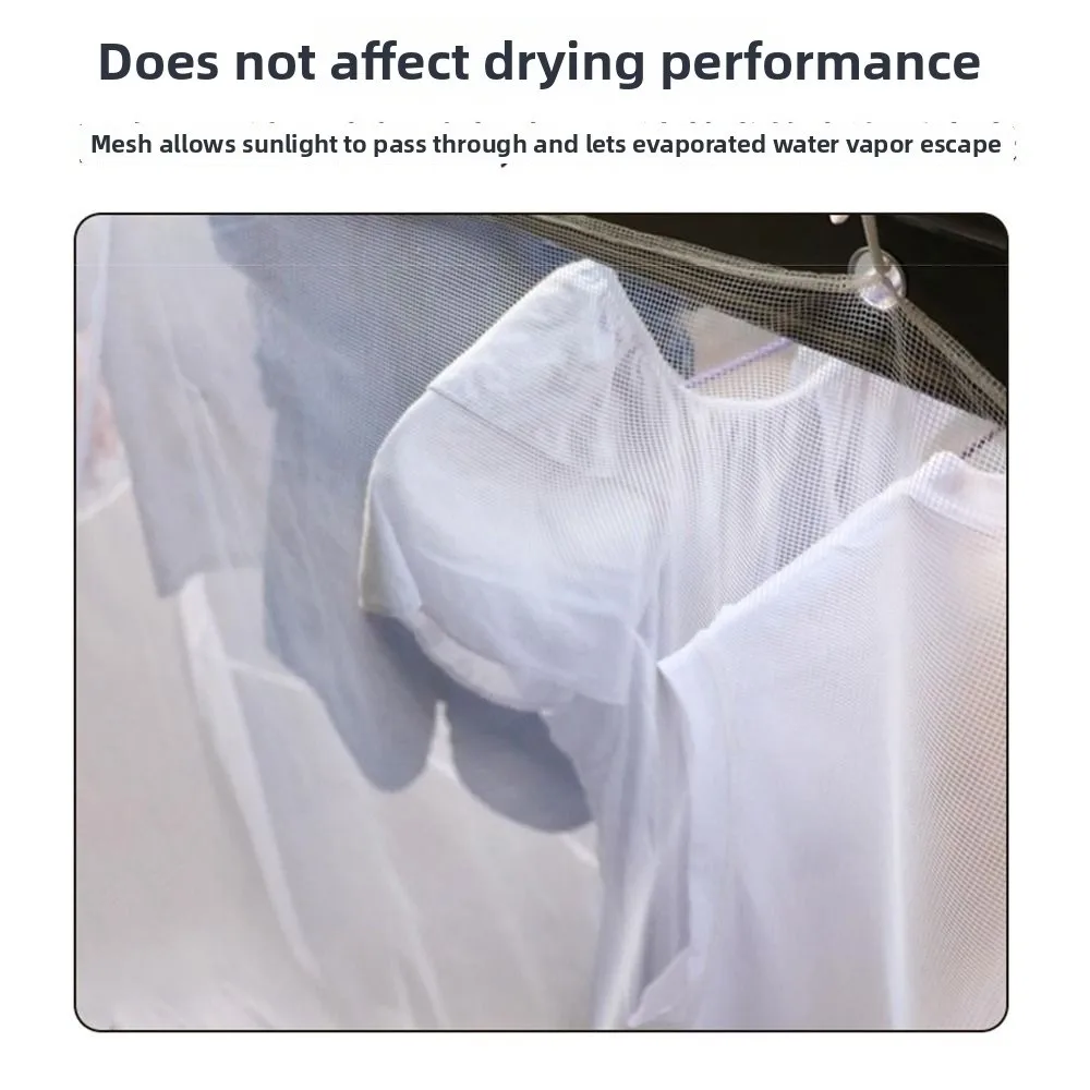 Breathable Anti-lost Laundry Drying Net Anti-drop Prevent Wind Clothesline Protection Net Windproof Washable