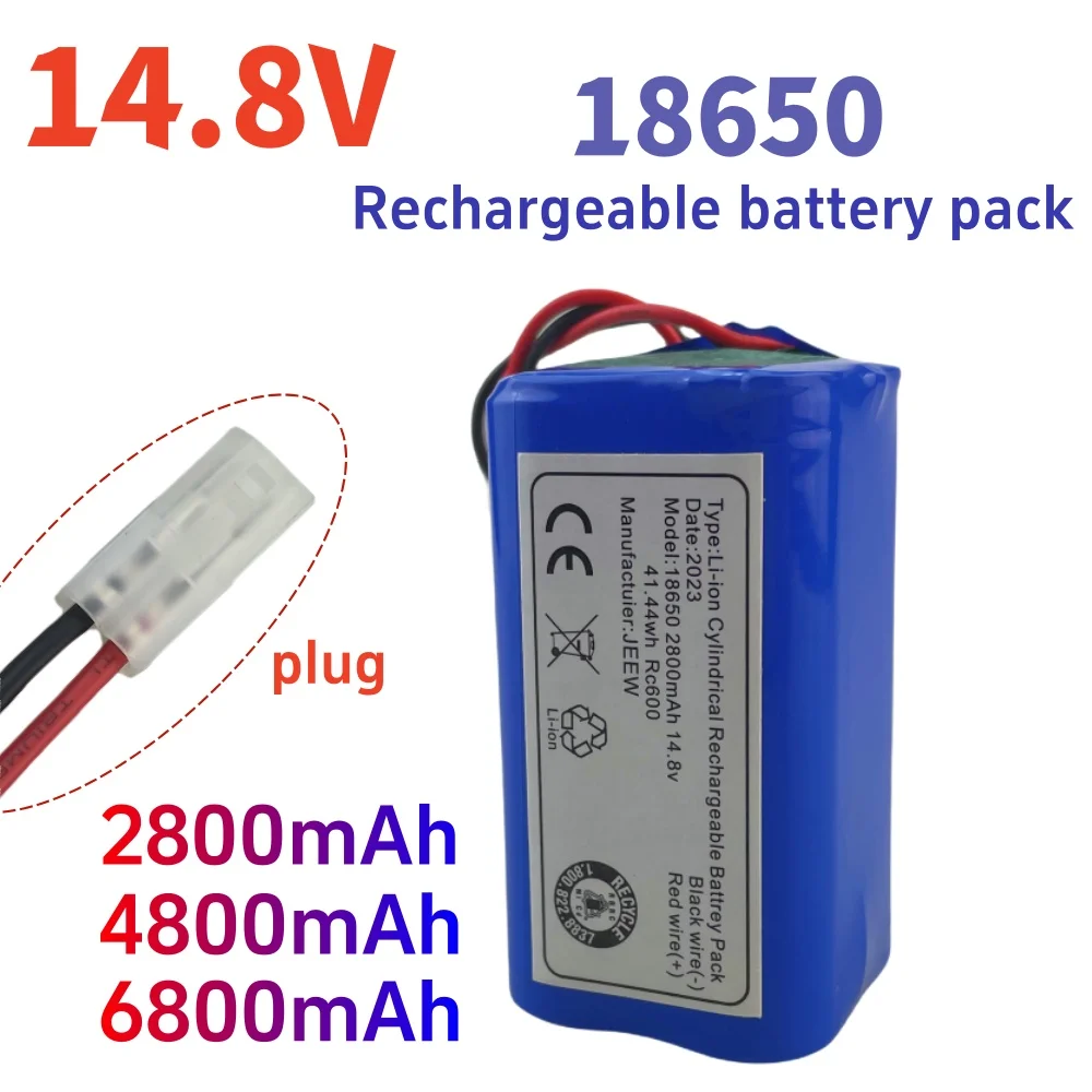 

14.8V 18650-4S1P 2800/4800/6800mAh battery, used for replacing batteries in robot vacuum cleaners