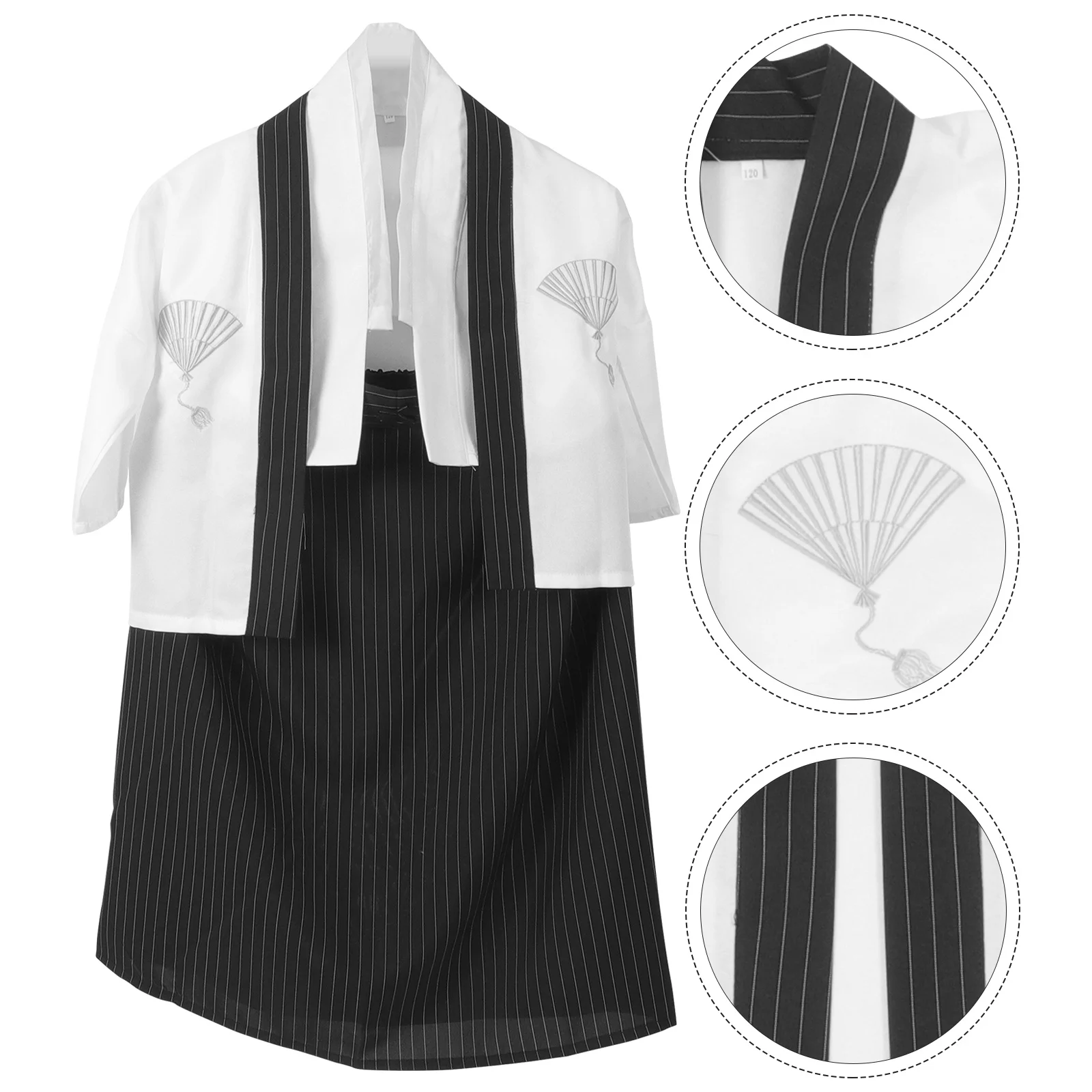 

1Set Traditional Japanese Kimono Robe for Size 120 Decorative Breathable Fabric Costume Japanese Kimono Outfit Set