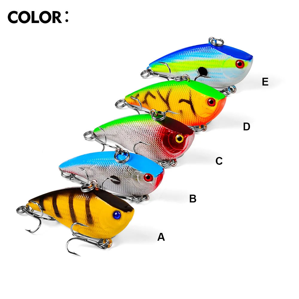 VIB 55mm 7.5g Wobblers Fishing Tackle Fishing Lures Vibration Bait for Full Depth Artificial Accessories