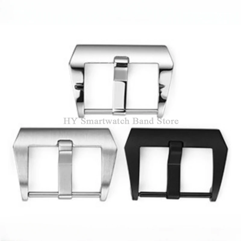 316L Stainless Steel Buckle for Panerai PAM Matte Polished Pin Clasp Silve Black Metal Watch Buckle 18mm 20mm 22mm 24mm 26mm