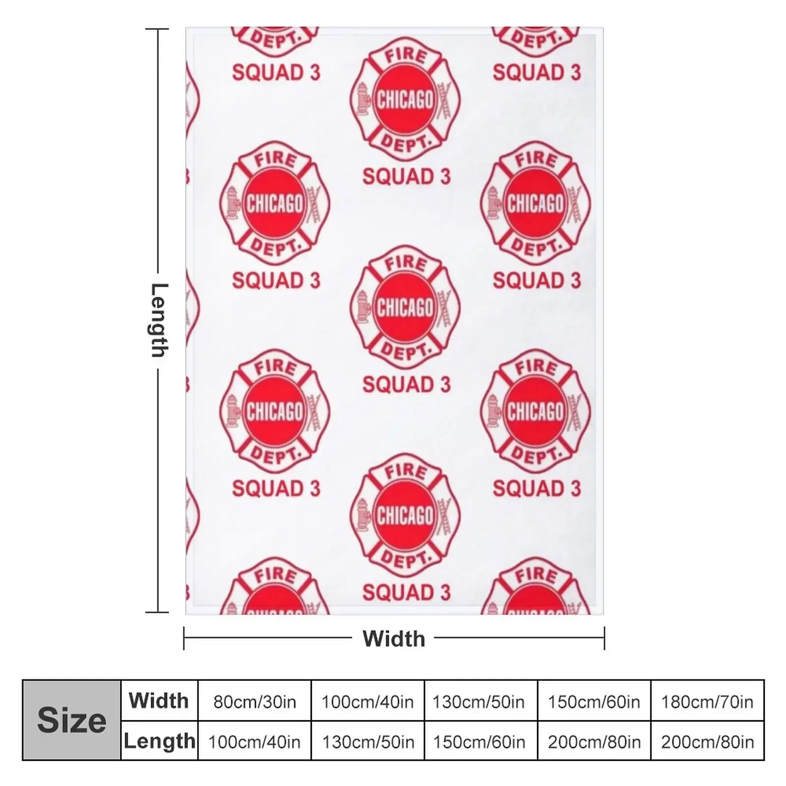 Chicago Fire Squad 3 Throw Blanket Decorative Throw Nap Personalized Gift Blankets