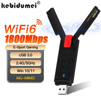 AX1800 WiFi 6 USB Adapter Dual Band 2.4G/5GHz Wireless Wi-Fi Dongle MT7921 Network Card USB 3.0 WiFi6 Adapter For Win10/11