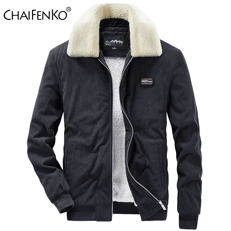 

Men Simplicity Breathable Solid Lapel Coat New Fashion Fleece Keep Warm Thickening Parka Winter Comfort Mao Collar Casual Jacket