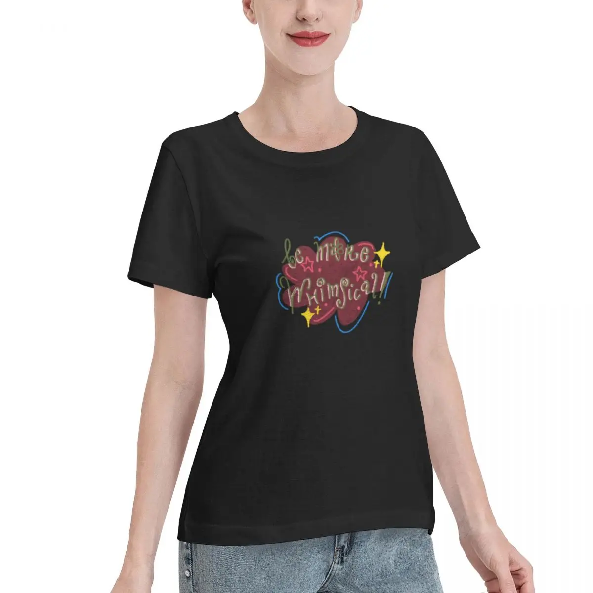 Limited Offer Be More Whimsical! Design Women's T-shirt Loose High Quality Cotton Shirt