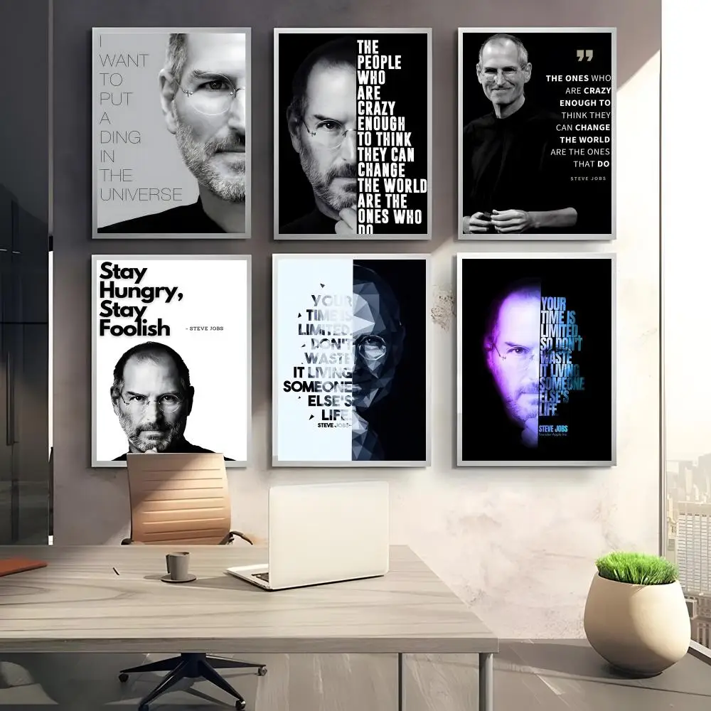 ستيف جوبز نجاح يقتبس اللوحة الخط قماش المشارك: تجعد الحرة للماء دائم جميع الفضاء جدار ديكور