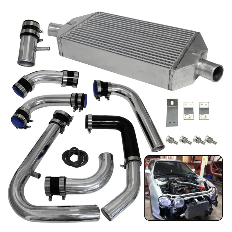 ترقية مجموعة المبرد الأمامي أسود/أزرق/أحمر يناسب تويوتا سيليكا 2.0L توربو ST185 1989-1994 ST205 1993-1999