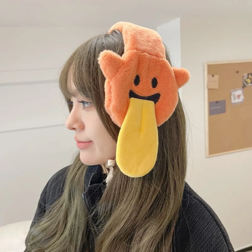 Soft Cartoon Ghost Plush Earmuffs Thickened Warm Funny Ear Protection Ear Covers Foldable Couple Halloween Gifts Outdoor