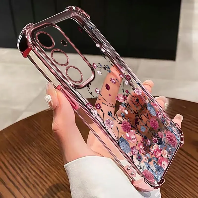 Multi Color Electroplated Edge Four Corners Shockproof Phone Case For Samsung Galaxy S26 S25 S24 S23 S22 S21 Ultra Plus FE Cover
