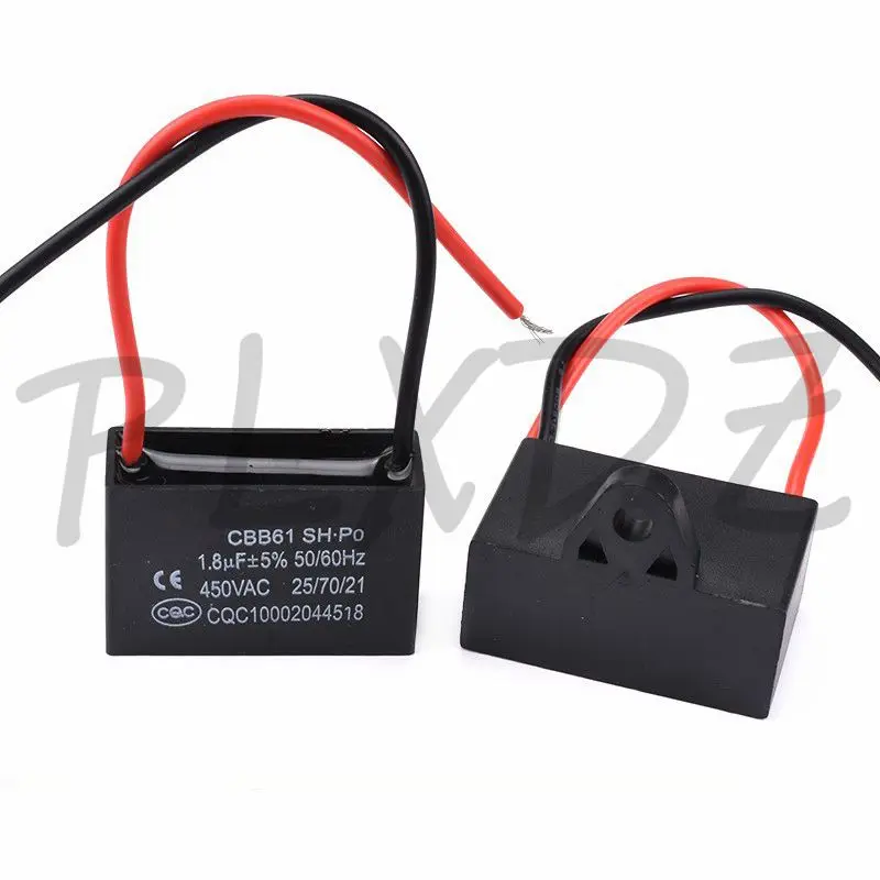 CBB61 Fan starting capacitor 450V 8UF 10UF 12UF 14UF 15UF 16UF 18UF 20UF 25UF 1.5UF 2UF 1UF 3UF 3.5UF Range hood fan capacitor