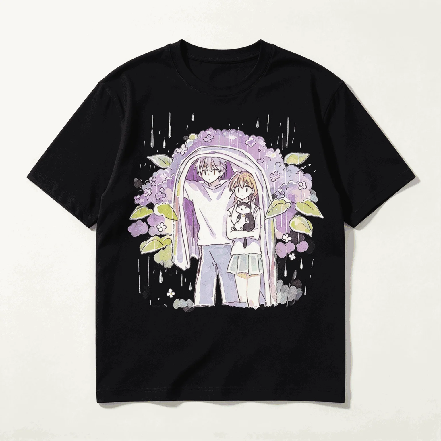 Fruits Basket Summer New Cotton Retro Unisex Casual Fashion T-shirt High Street Oversized Unisex Trendy Vintage Loose Couples