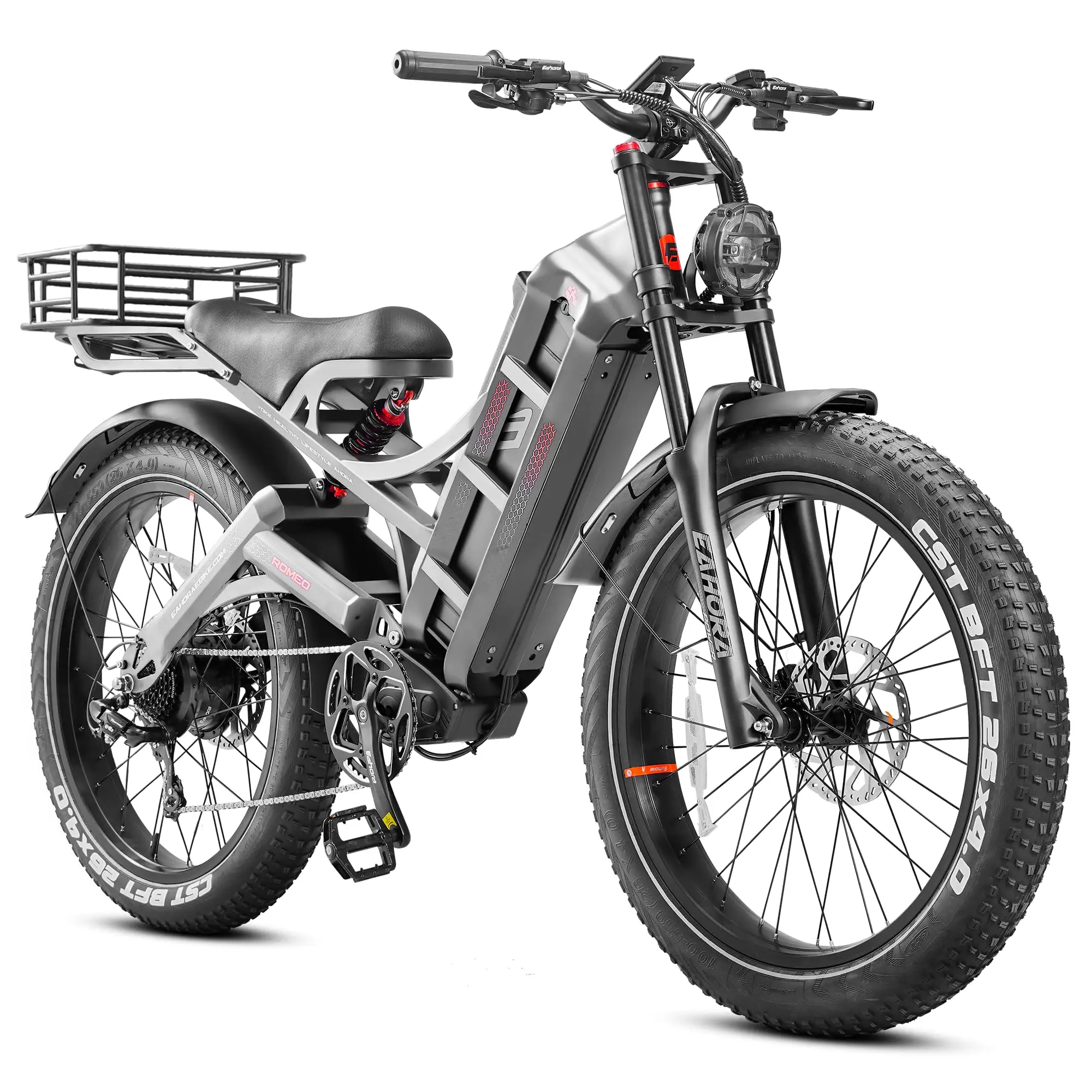 2026 Romeo Pro 3 5600W 50Mph High-Torque Ebike, 60V 80Ah 250-Mile Long Range Electric Bike for Adults, Adjustable Air Sus image 1