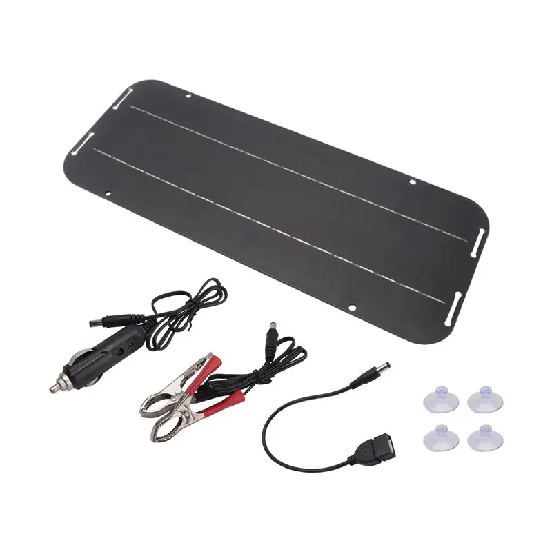 ABWR-12V 6W Solar Panels Car Motorcycle Kick Scooter Portable Solar Panel Car Battery Efficient Maintenance