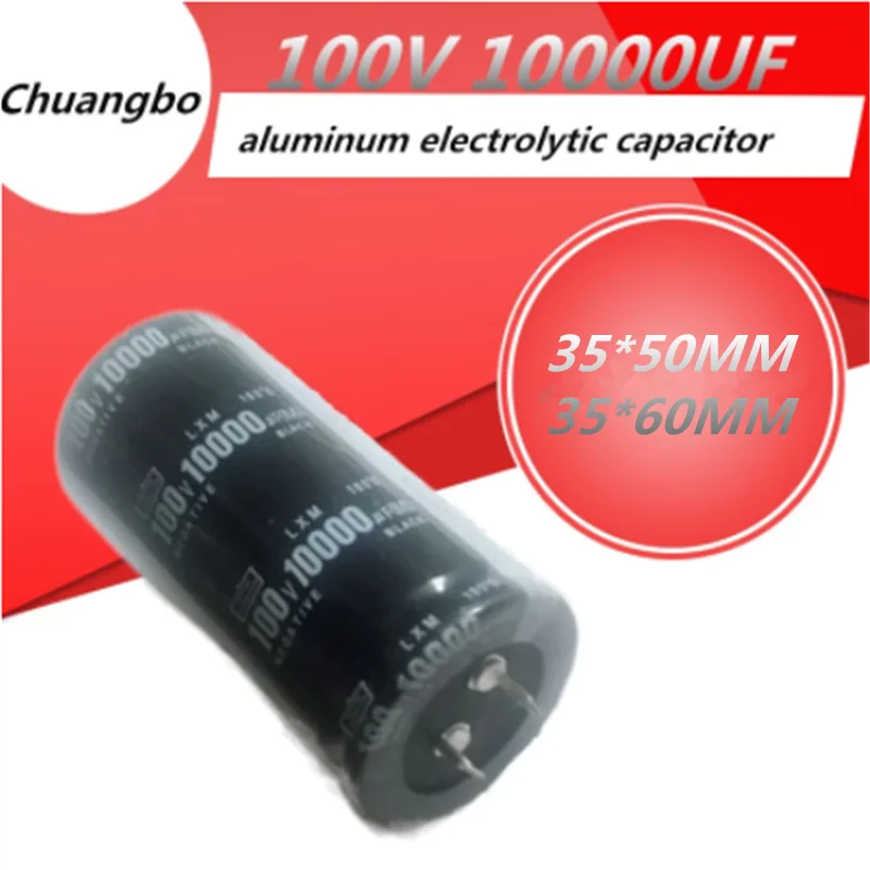 2PCS Electrolytic capacitor 100V10000UF 10000UF 100V 35*50MM 35*60MM new