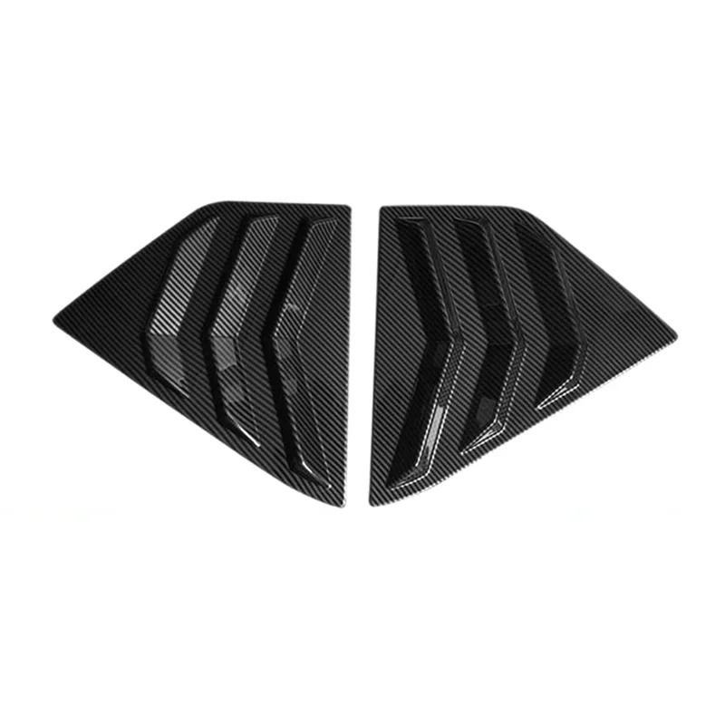 

Rear Side Window Louvers for Nissan Kicks 2018-2023 Air Vent Scoop Shades Cover Accessories - Carbon Fiber