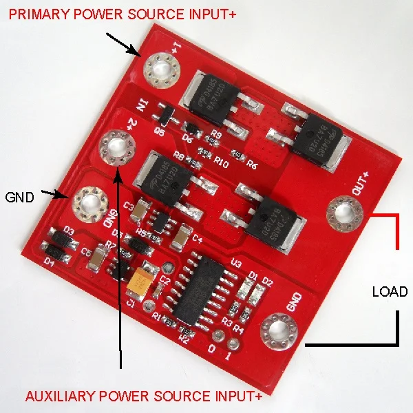 DC 12V 8A Dual-Sources Automatic Transfer Switches Controller Battery UPS Power Supply Module