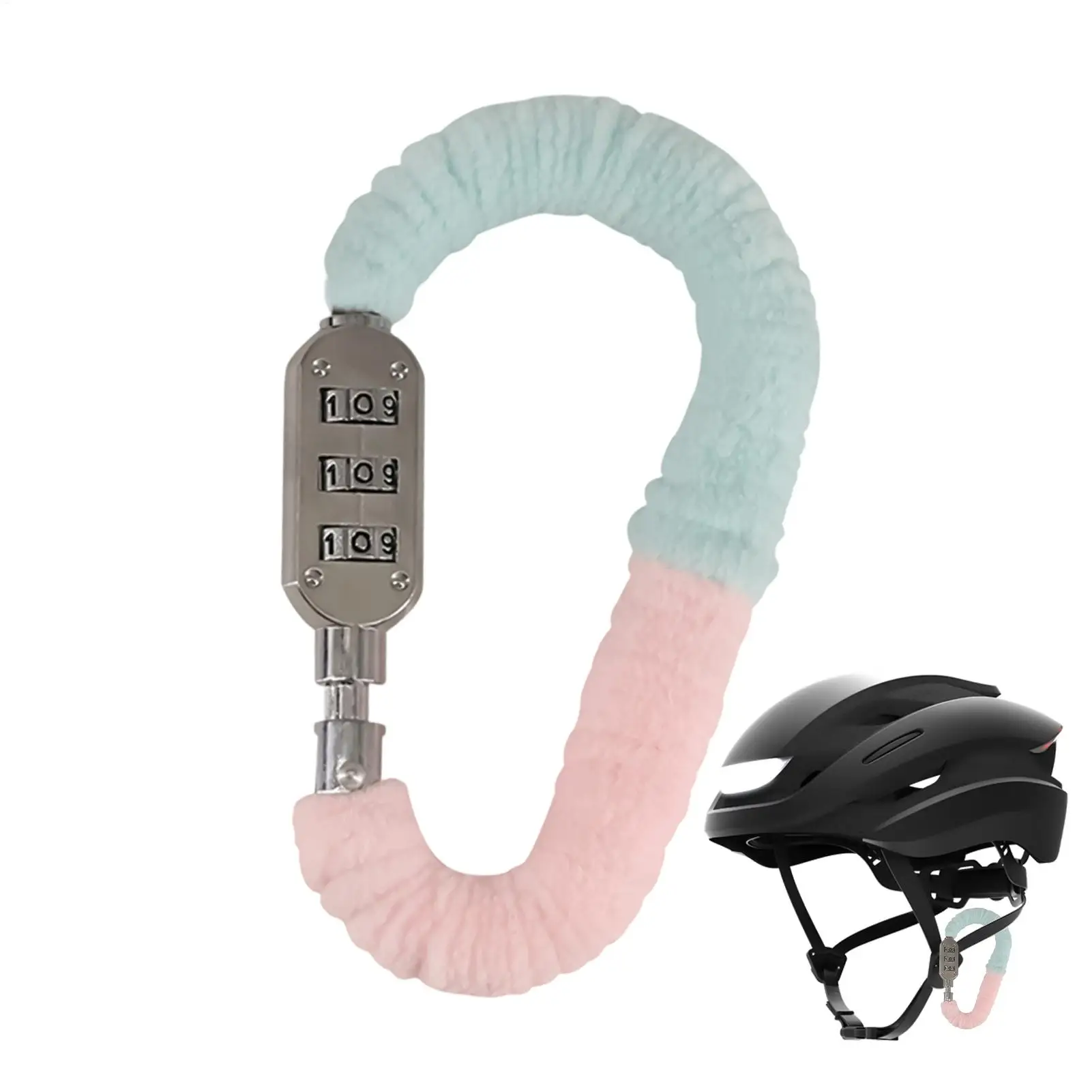

Motorcycle Helmet Combination Lock 3-Digit Travel Case Locking Motorbike Combination Carabiner Clips For Riders Travelers Women