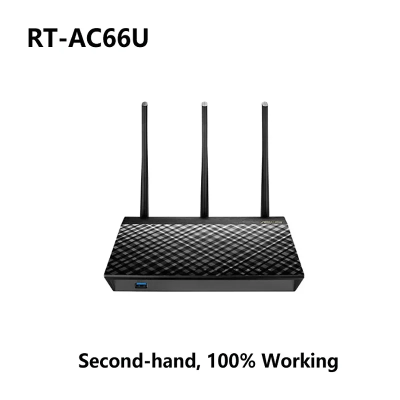 original ASUS RT-AC66U AC1750 1750Mbps Wi-Fi 5 Router Dual-Band 2.4GHz and 5 GHz 802.11AC 3x3 AiMesh 4-Ports Gigabit