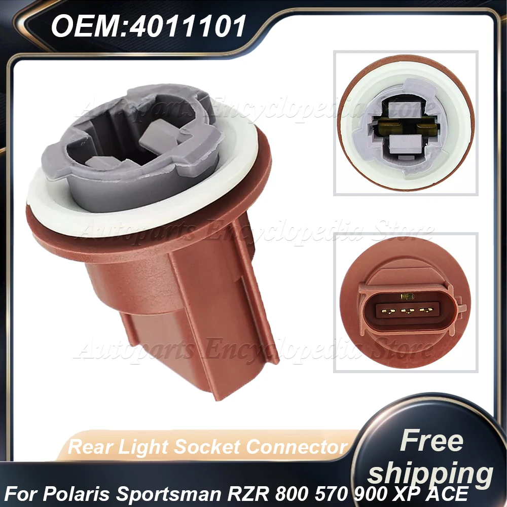 4011101 Tail Light Lamp Socket For Polaris Sportsman RZR 800 570 900 XP ACE Rear Light Plug Pigtail Brake Lamp Socket Connector