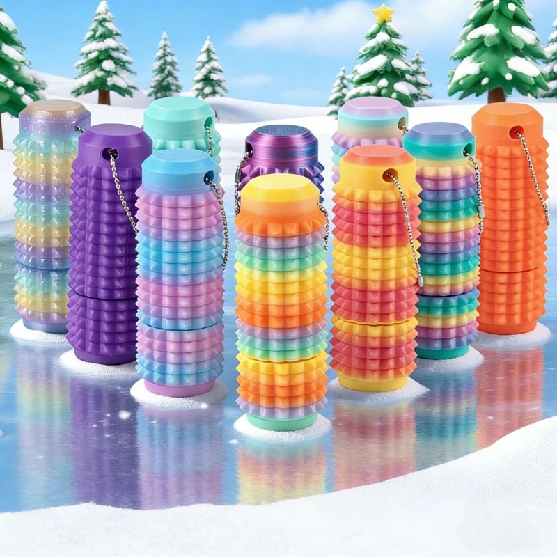 Tactile Sensory Keychain | BPA-Free Fidget Anxiety Relief Toy with Spiky Grip, Portable Office Desk Stress Relief Tool