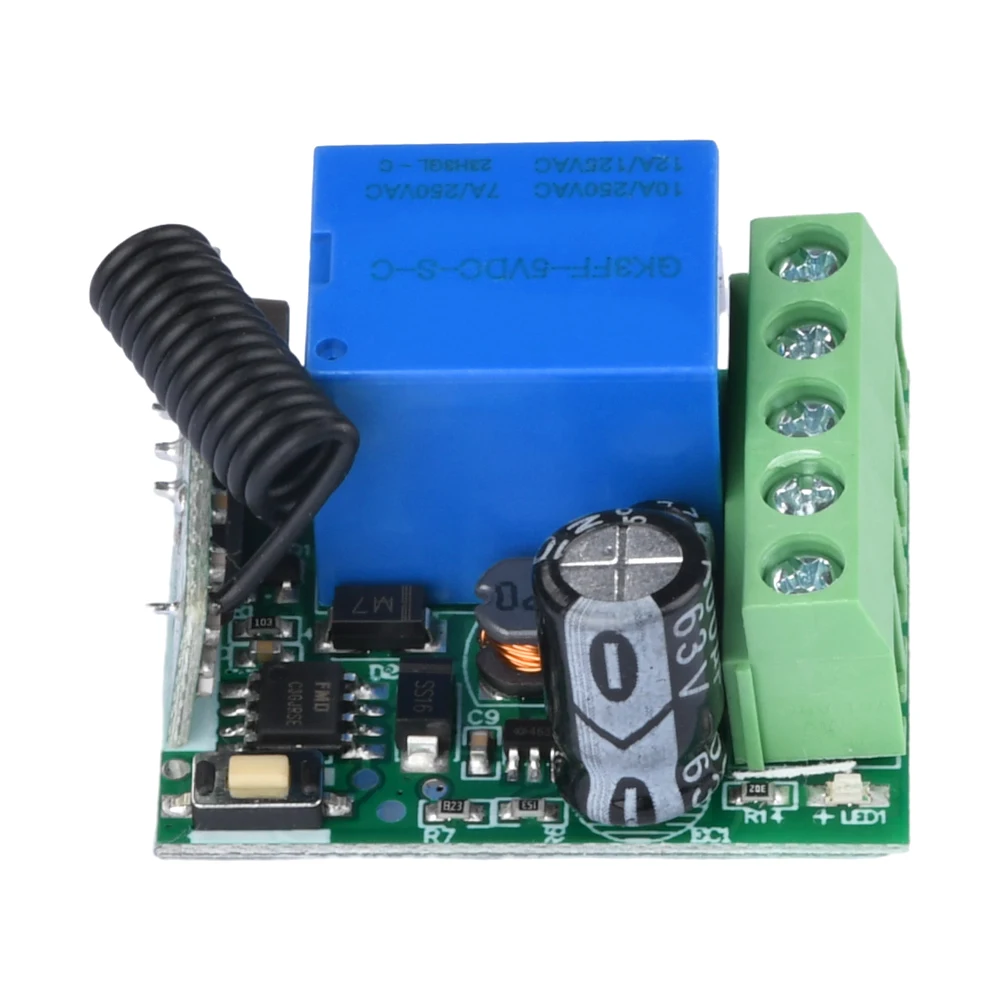 433Mhz DC 12V 24V 5V-60V 1CH Universal Wireless Remote Control Switch Relay Receiver Module RF Transmitter 433Mhz Remote Control