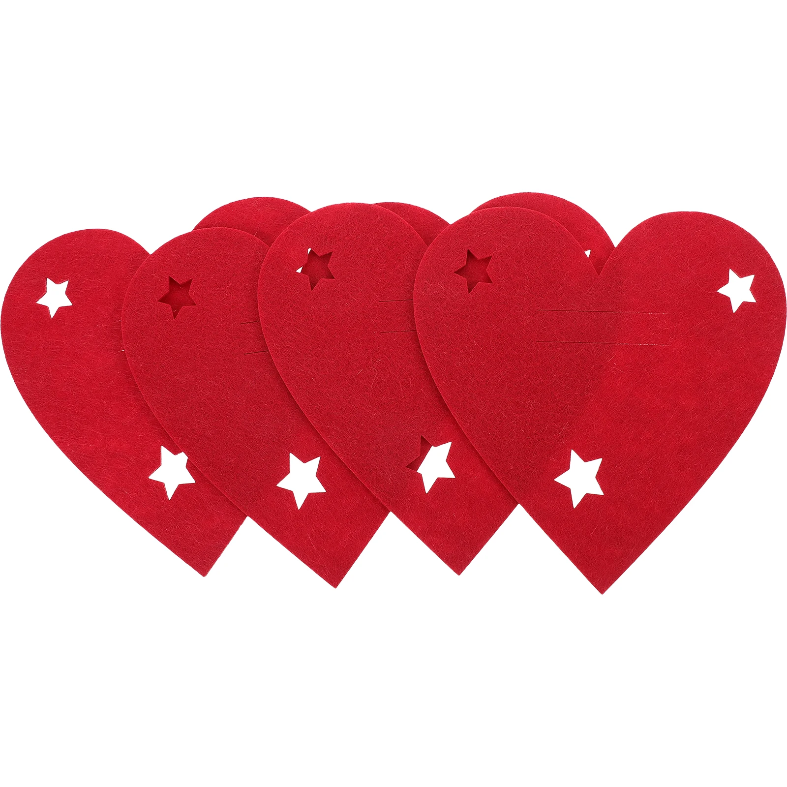 

4 Pcs Heart Shaped Christmas Cutlery Bags Knife Fork Bag Party Decoration Banquet Christmas Cutlery Bag Tableware Storage