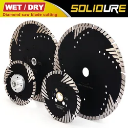 230mm Diamond grinding and cutting Blades with helical tooth protection Turbo Segmented Stone Cutting For Granite Sandstone