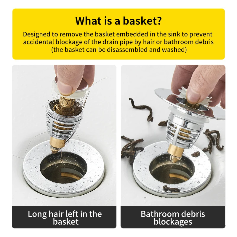 Press Type Bouncing Core Universal Plug for Washbasin to Prevent Water Leakage From the Drainage Outlet of The Washbasin image 4
