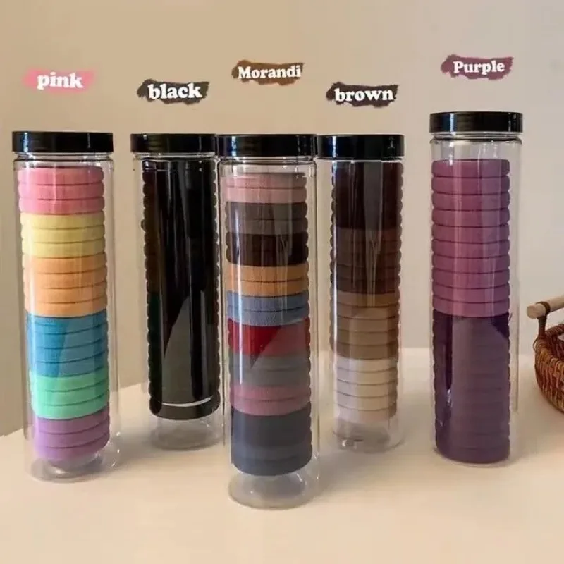 20pc Per Can Thickened High Elastic Bands Simple Basic French Daily Tie For Women Girls Ideal Accessory