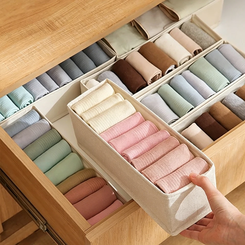 Drawer Organizer for Underwear Socks Foldable Clothing Storage Box Wardrobe Organizer Case Home Closet Organizer Box