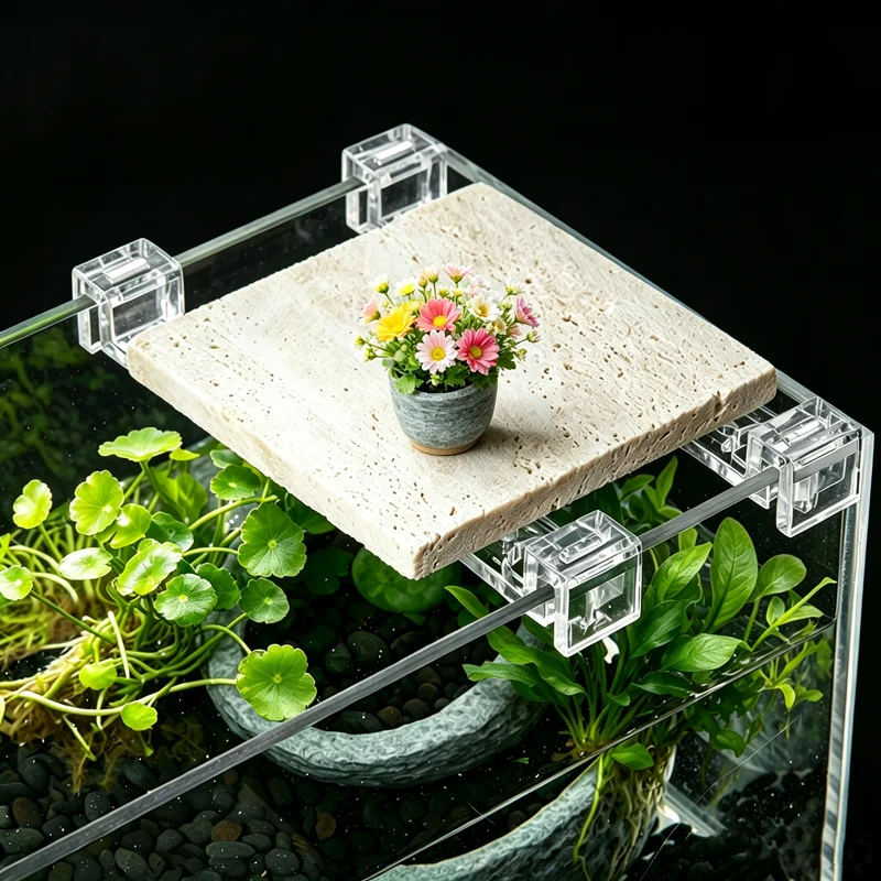 4/6/8Pcs Acrylic Fish Tank Cover Holder 4.5/5/5.5/6/8/10/12/15mm Aquarium Lid Clear Clip Aquarium Supplies Hose Fixed Bracket