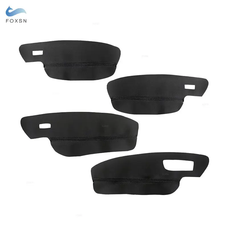 Car Interior Door Armrest Panel Black Microfiber Leather Line Accessories For VW Golf 7 2014 2015 2016 2017 2018 Only 4 Doors