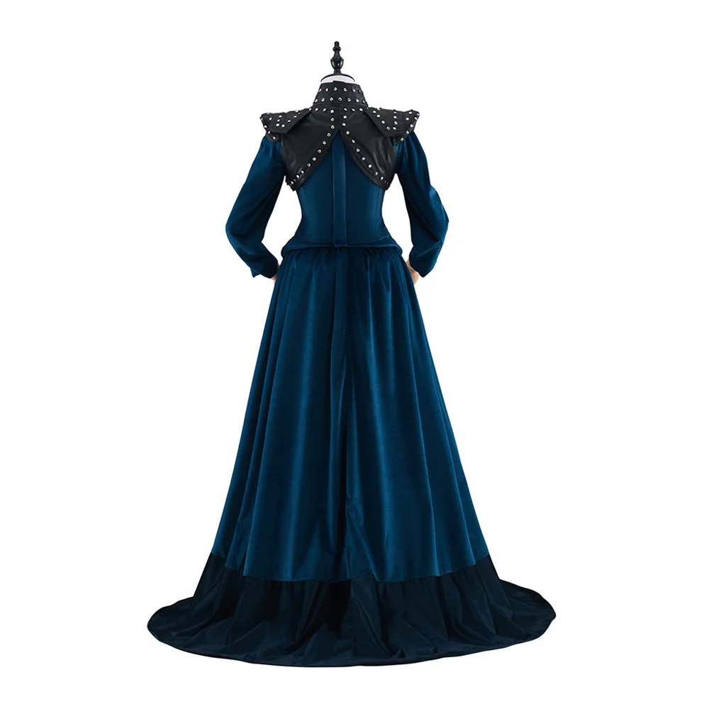 Moiraine Damodred Cosplay The Wheel of Time زي فستان أزرق بدلة معركة ملابس حفلات الهالوين كرنفال