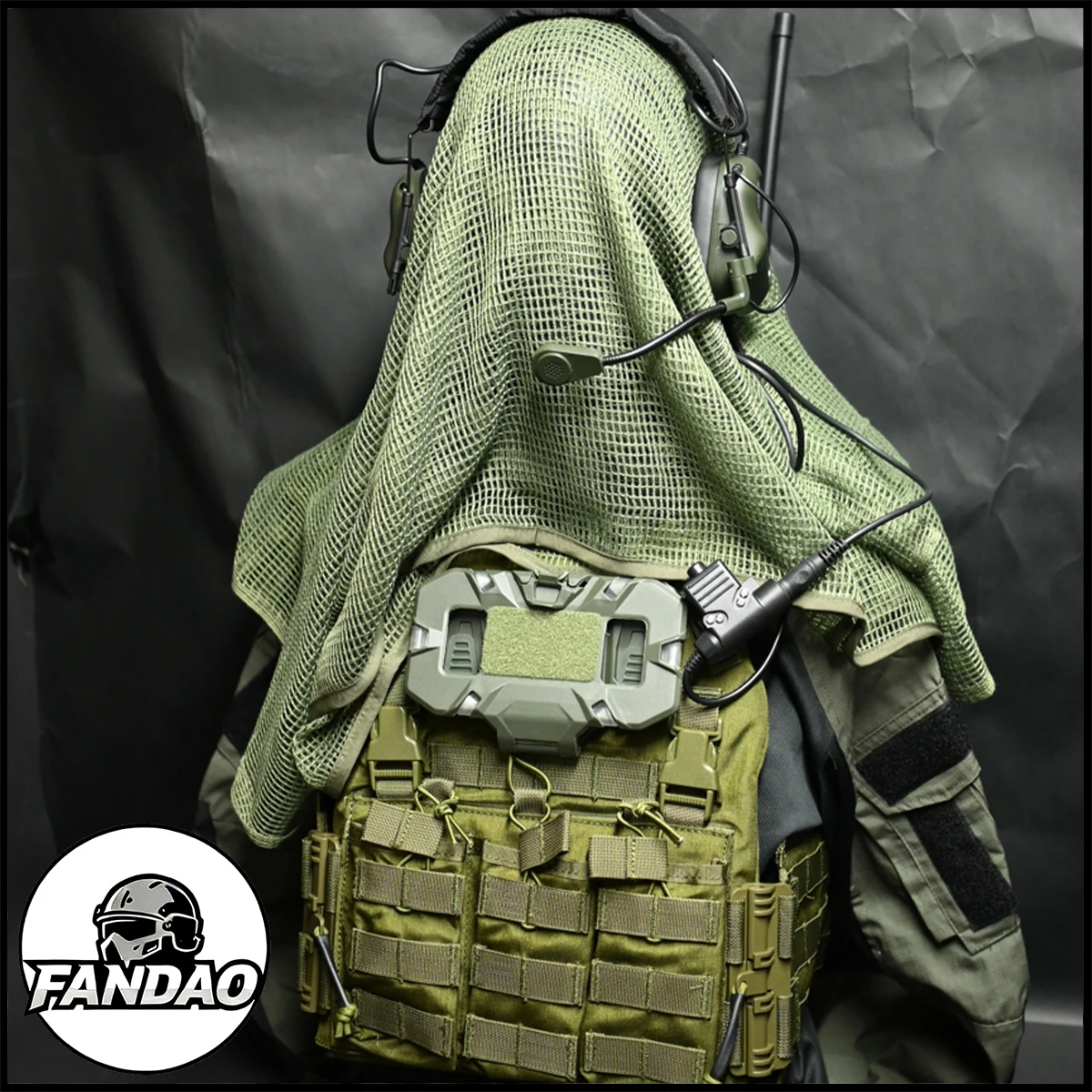 Call of Duty Tactical Vest Set with Nokk Headscarf Headphones Belt Outdoor Hunting Camouflage Clothing COD Role-Playing Props