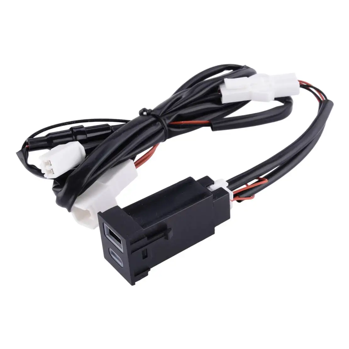 Car Dual USB-A QC3.0 USB-C PD Port Socket Fast Charger Adapter Fit for Toyota RAV4 Corolla Cross C-HR Prius Sequoia Tundra 2024