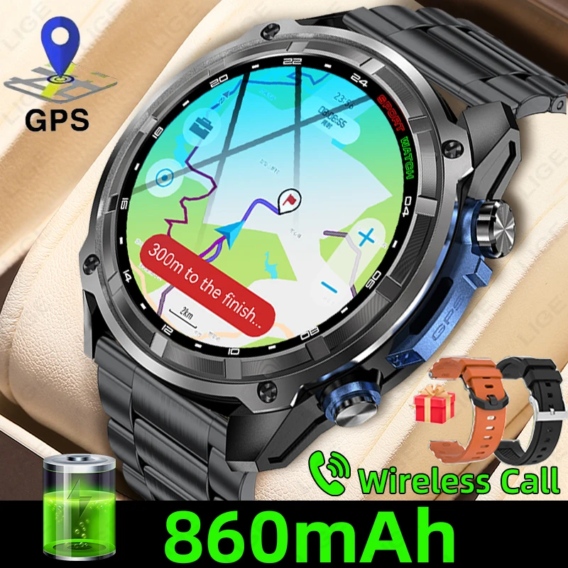 

Новые 4 ГБ Смарт-часы для мужчин GPS Офлайн-карта Компас Bluetooth-часы с вызовом Мониторинг сердечного ритма сна Смарт-часы для здоровья Android iOS