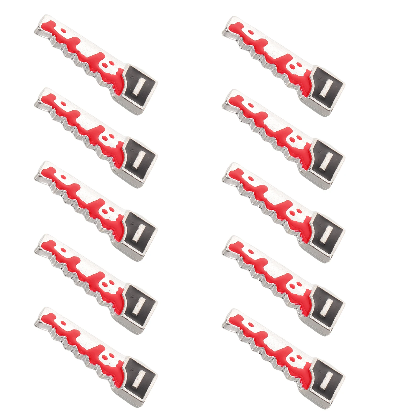

10 Pcs Halloween Nail Ornament 3d Art Jewelry Charms Decor Sharp Goth DIY Blood Bloody Alloy Accessories