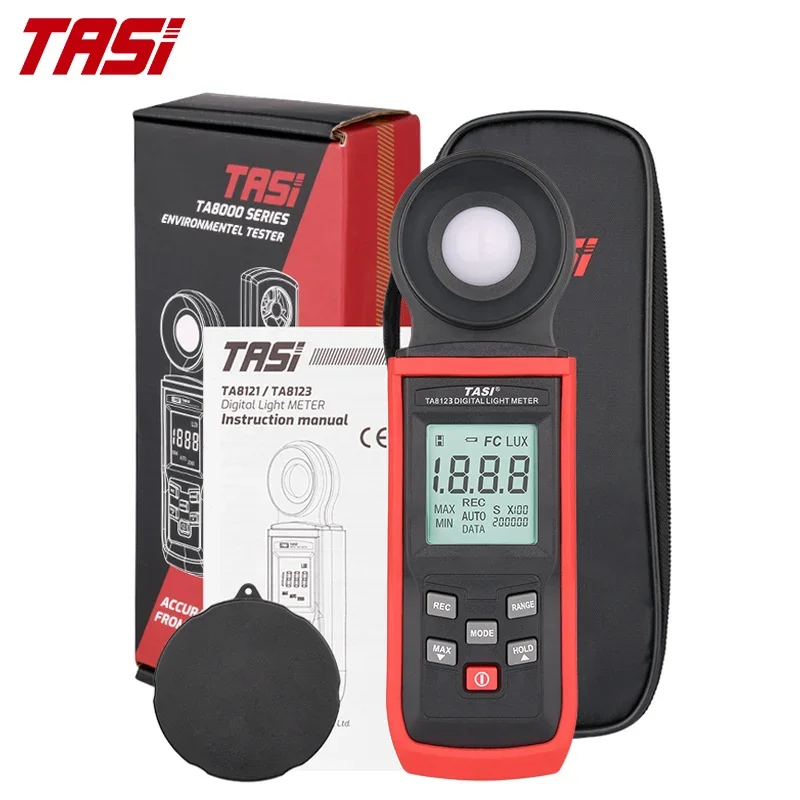 

TASI Light Meter Lux/Fc Photometer Digital Luxmeter Integrated Illuminometer TA8123