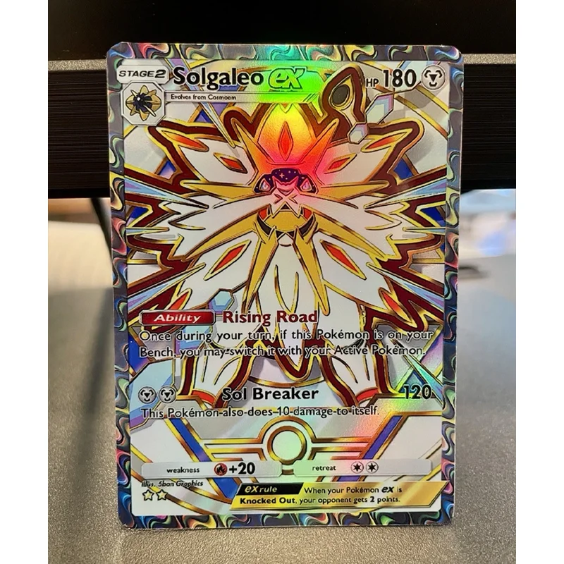 لتقوم بها بنفسك Pkm مروحة الفن Tcg جيب Eevee Ex Holo Pikachu Ex Lugia Buzzwole Lusamine Charlizard Solgaleo فن كامل | حزمة ديلوكس بطاقة Ex #5