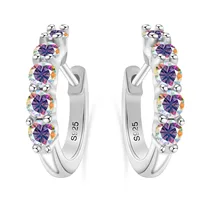 925 Sterling Silver Earrings with 1 CT Total Moissanite  Exquisite Jewelry Gift for Weddings & Parties, Sparkling Classic Style - Image 3