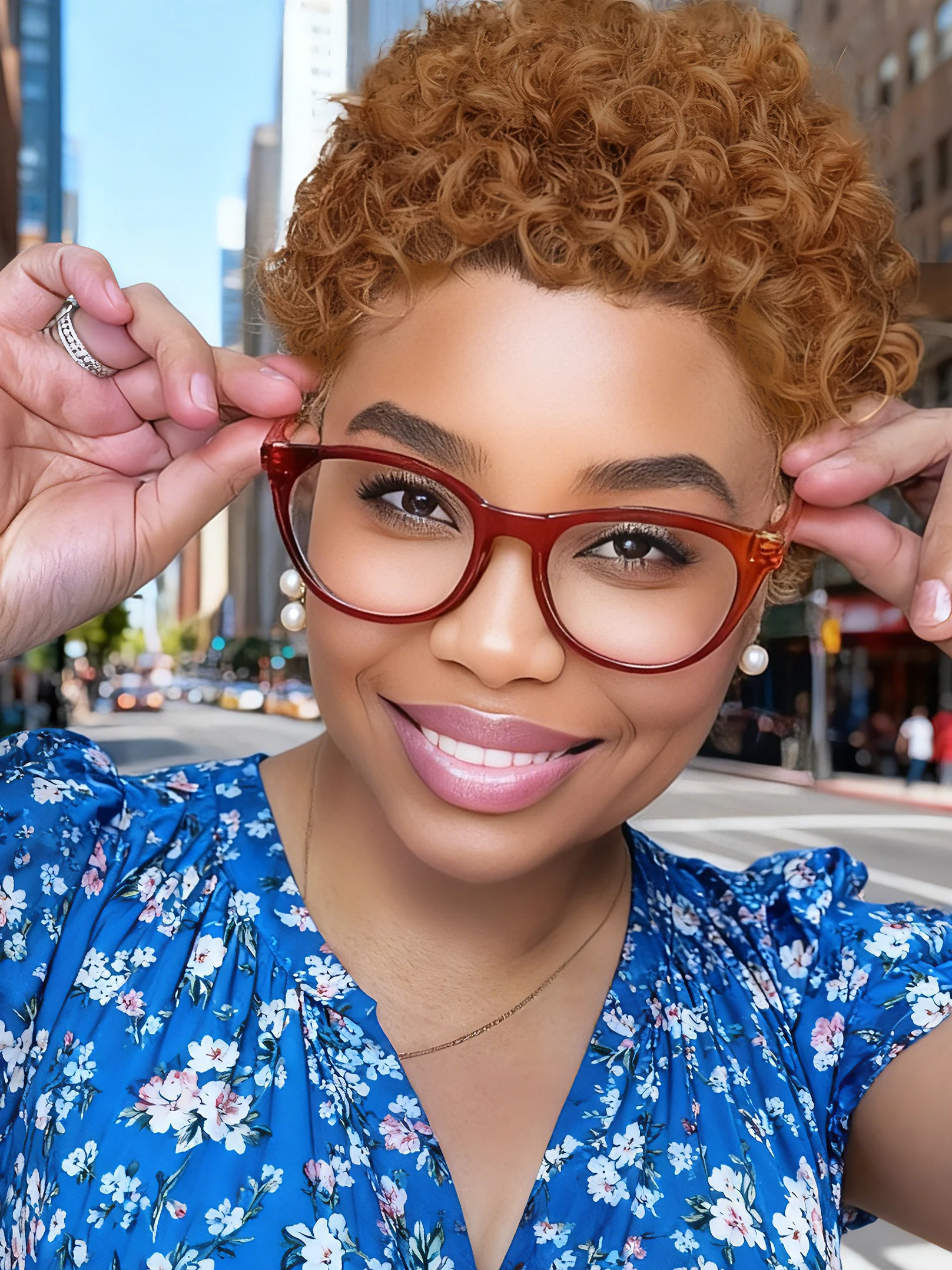 باروكات شقراء مجعدة للنساء، باروكات أفريقية مجعدة قصيرة مع غرة، باروكة من شعر طبيعي مصنوعة آليًا بالكامل #1